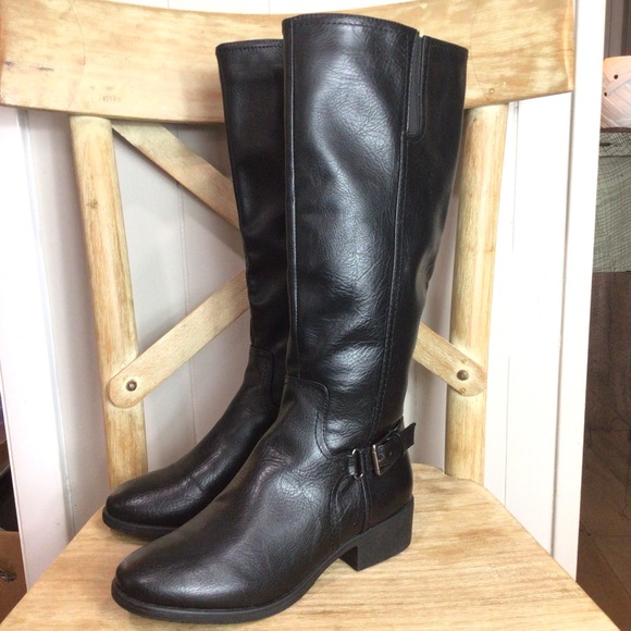 croft & barrow Shoes Croft Barrow Womens Astrid Black Ortholite Riding Boots Size 8 Poshmark